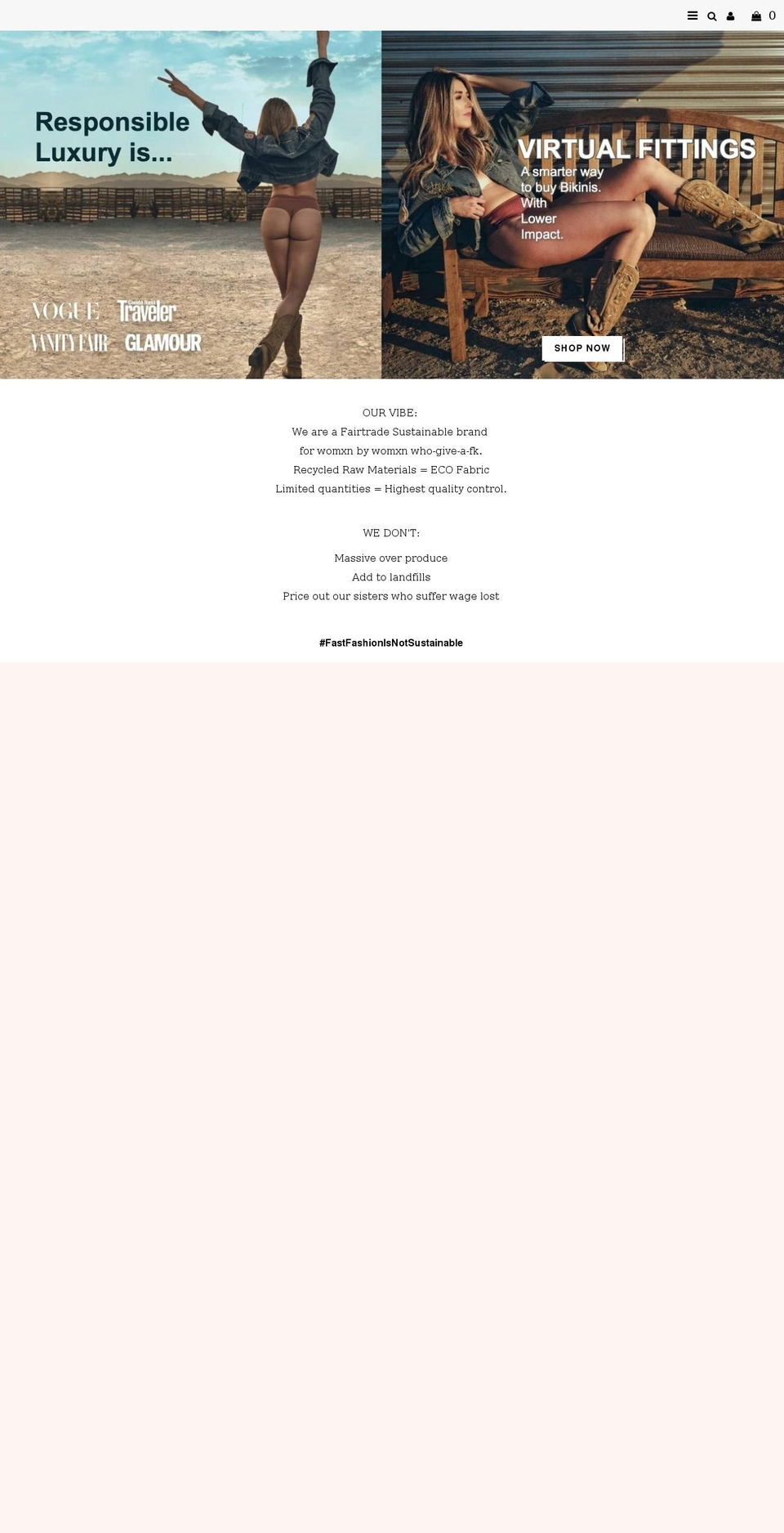 2ndskinbikinis.com shopify website screenshot