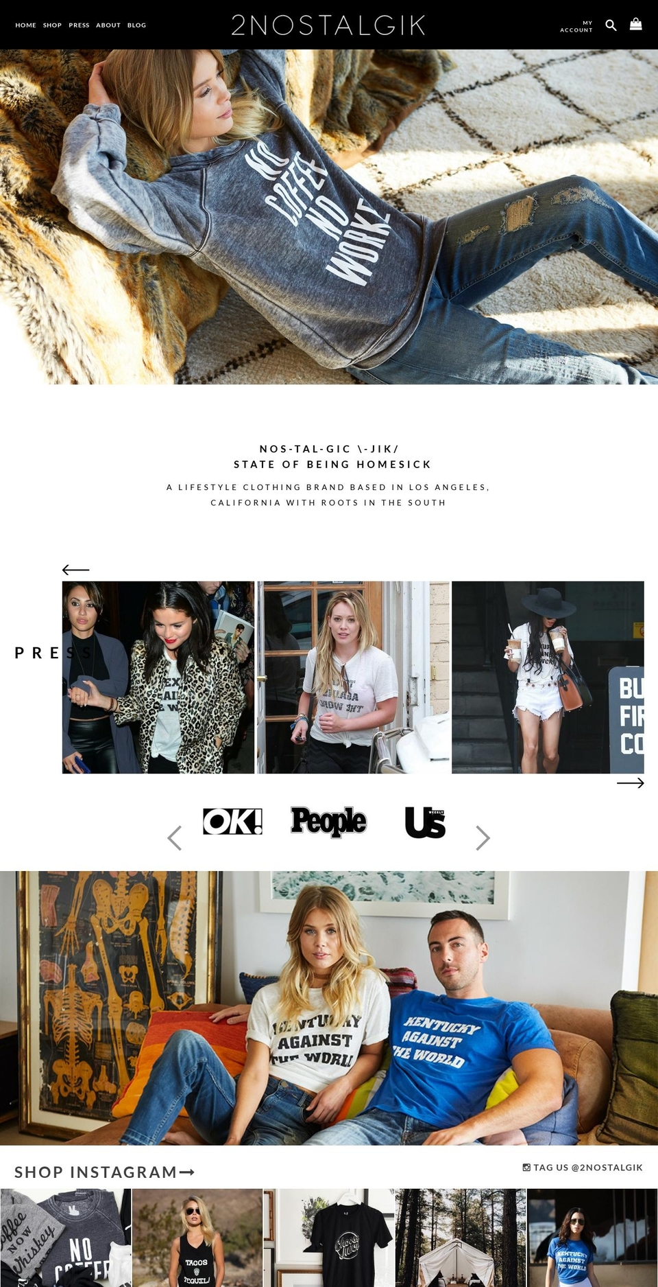 2nostalgik.com shopify website screenshot