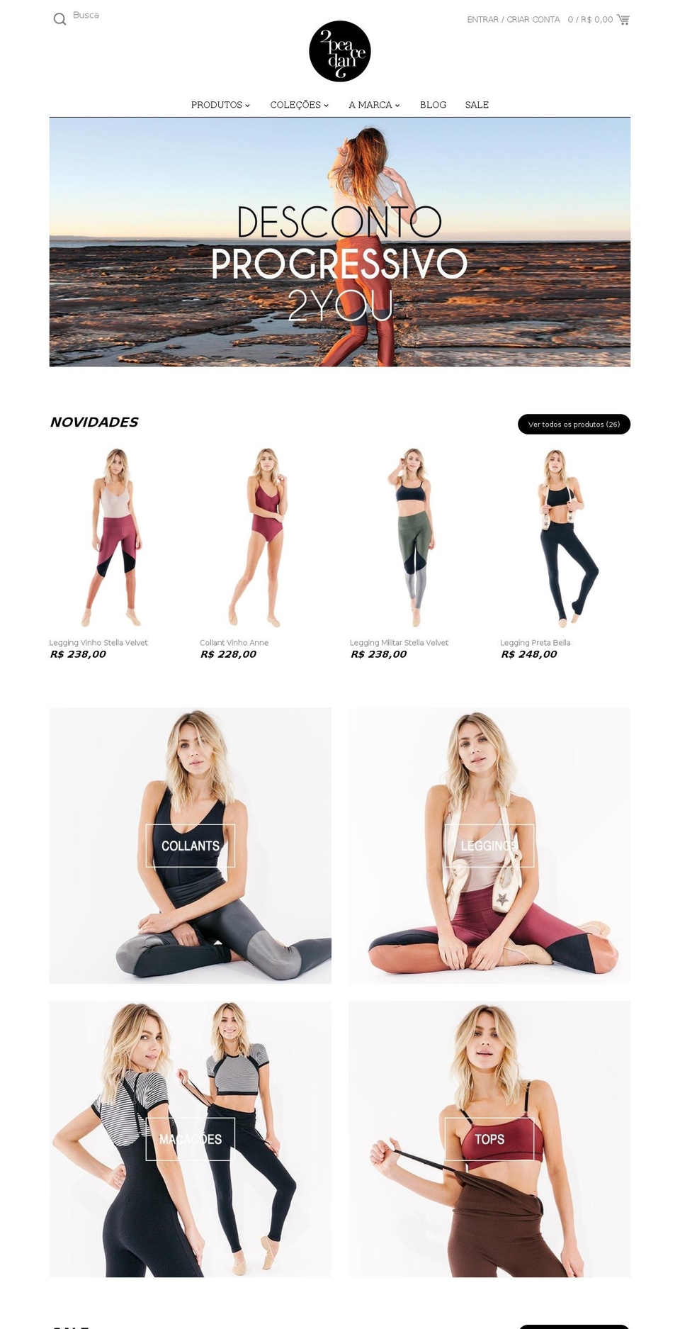 2peace2dance.com shopify website screenshot