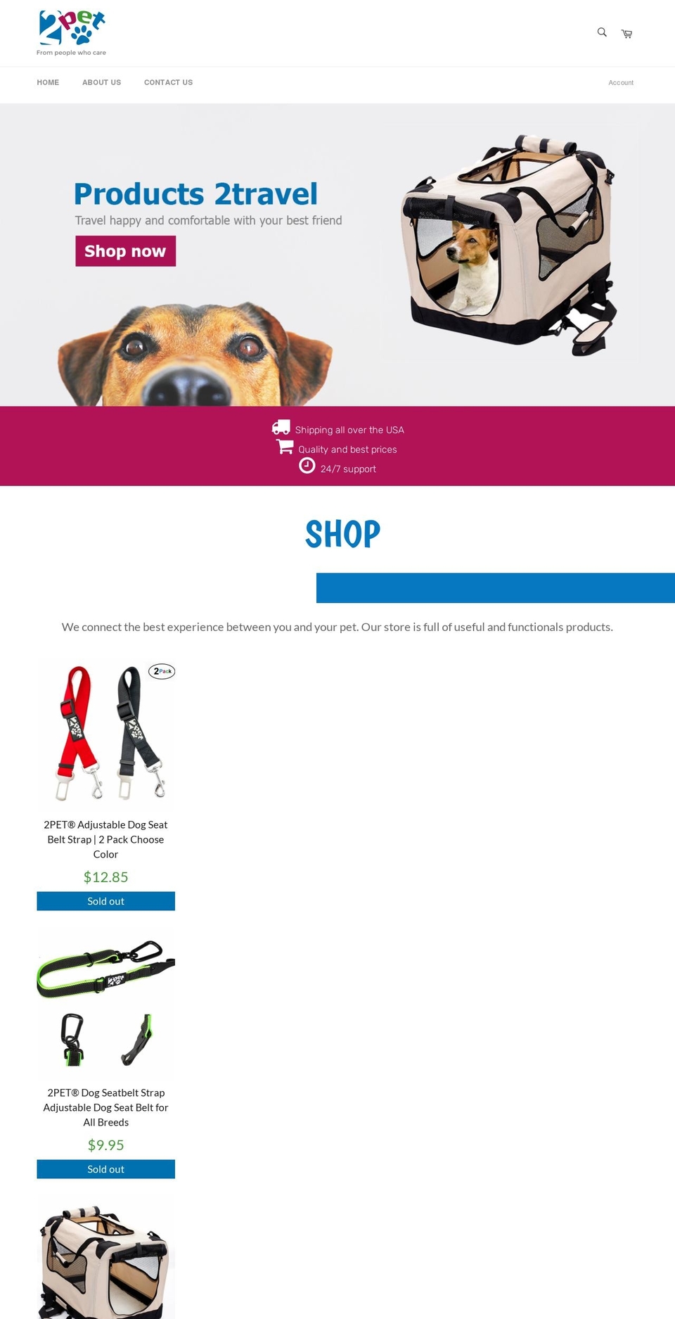 2petsupplies.com shopify website screenshot