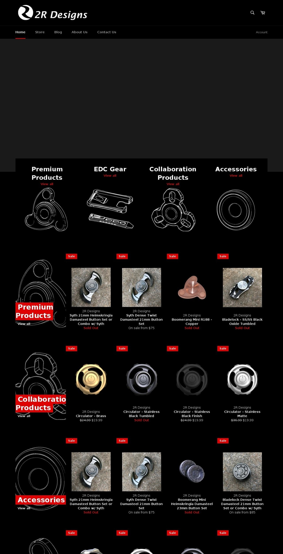 2rdesigns.net shopify website screenshot