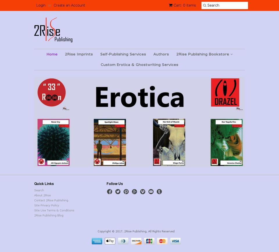 2risepublishing.biz shopify website screenshot