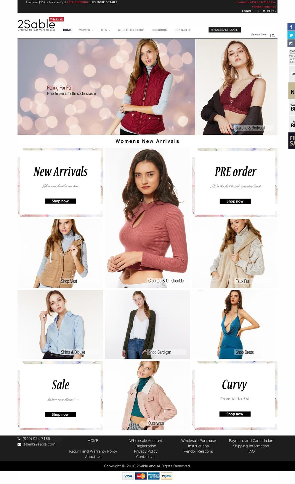 2sable.net shopify website screenshot