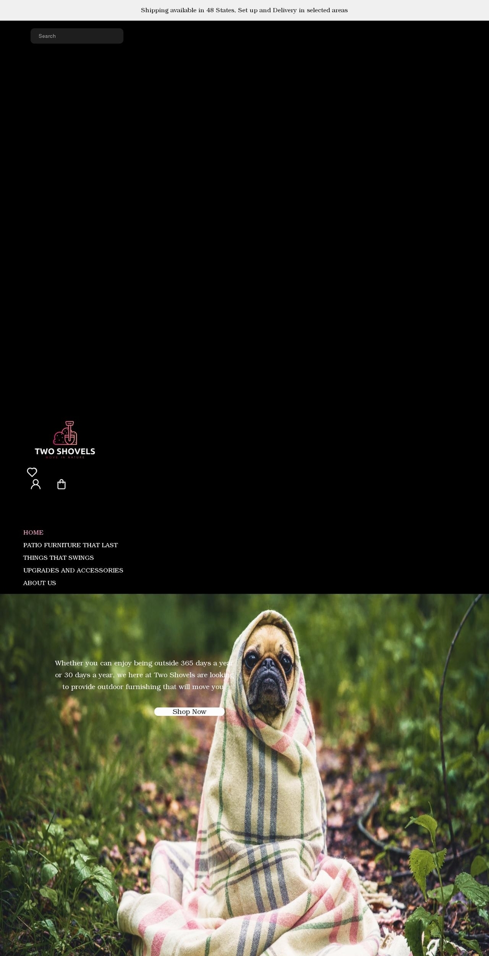 2shovels.com shopify website screenshot