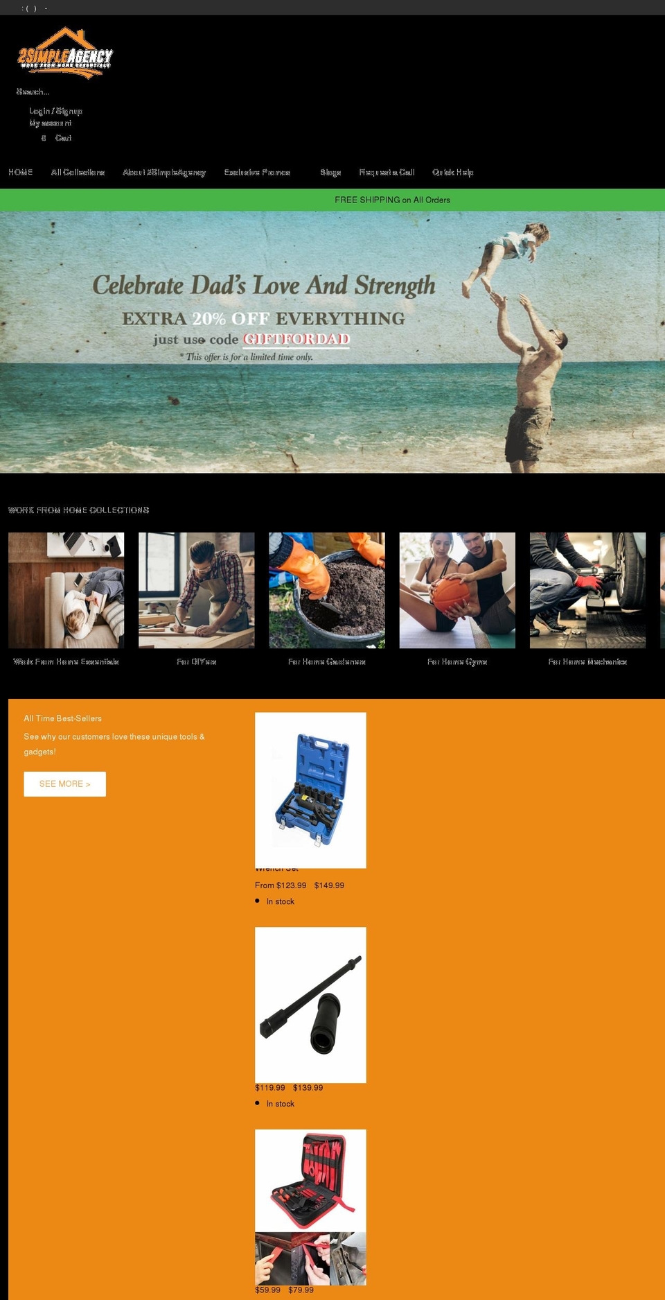 2simpleagency.com shopify website screenshot