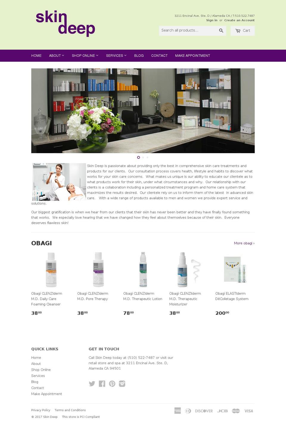 2skindeepprofessional.com shopify website screenshot