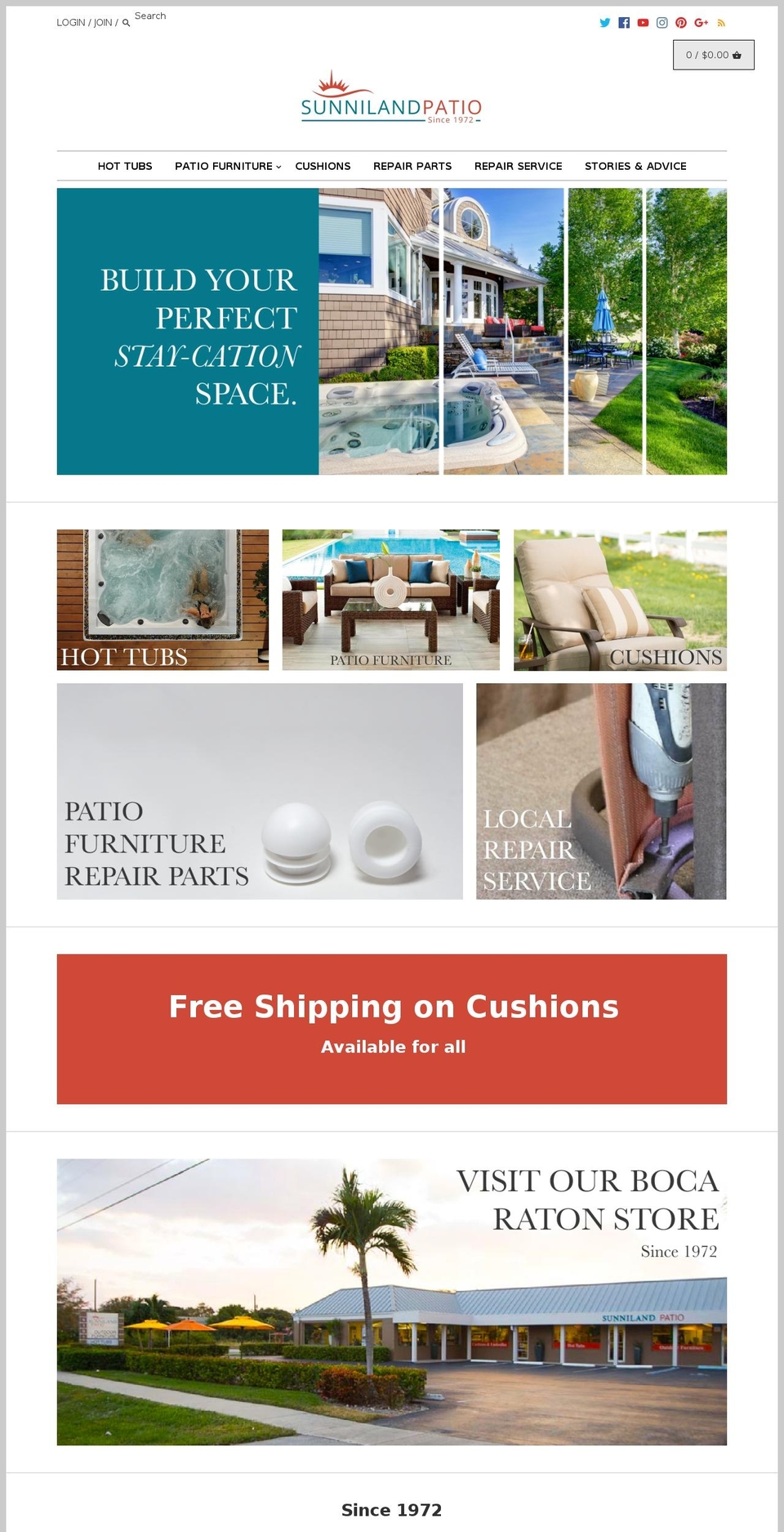 2sunnilandpatio.com shopify website screenshot