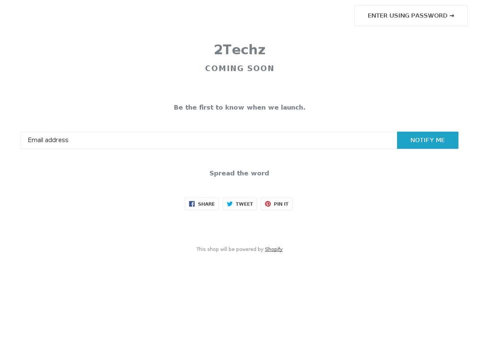 2techzsolutions.com — Shopify storefront screenshot