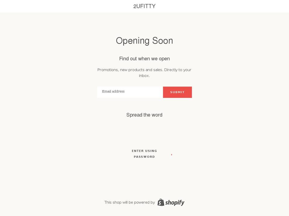 2ufitty.com shopify website screenshot