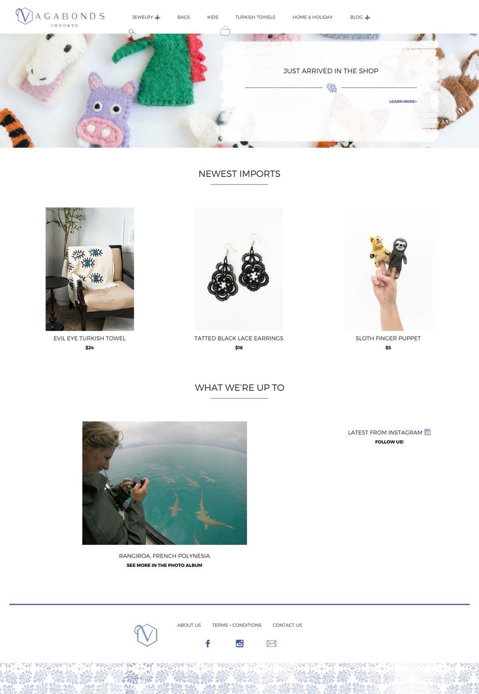 2vagabondsimports.com shopify website screenshot