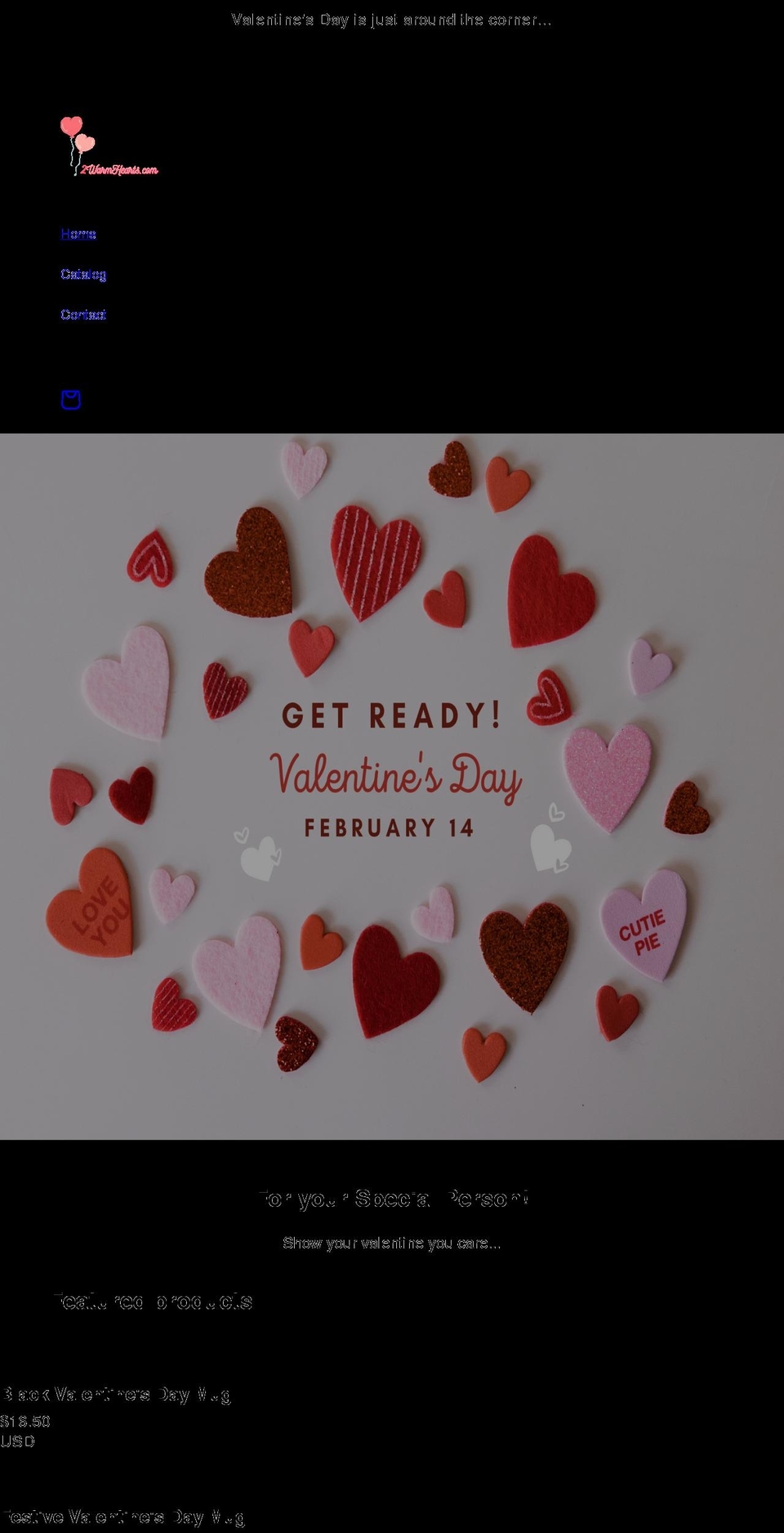 2warmhearts.com shopify website screenshot