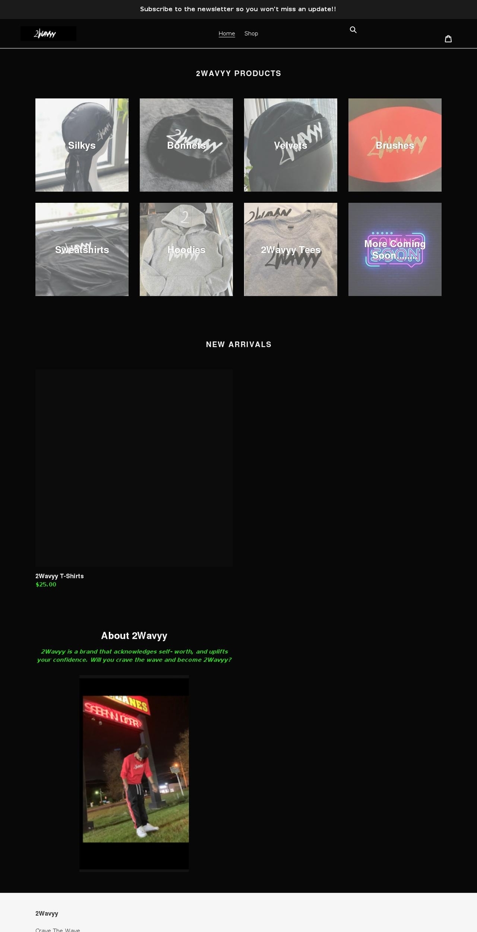 2wavyy.com shopify website screenshot