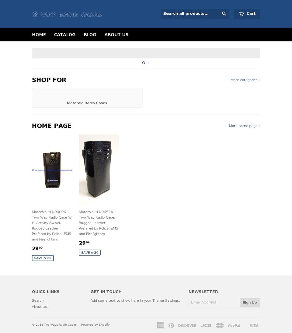 2wayradiocases.com — Shopify storefront screenshot