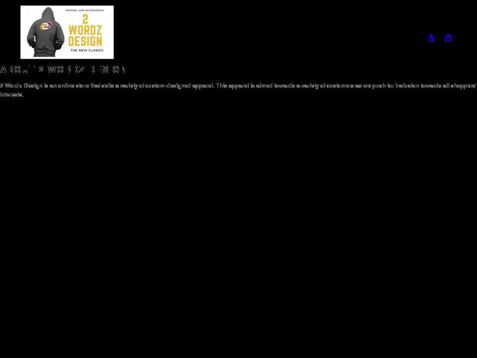 2wordzdesigns.com shopify website screenshot