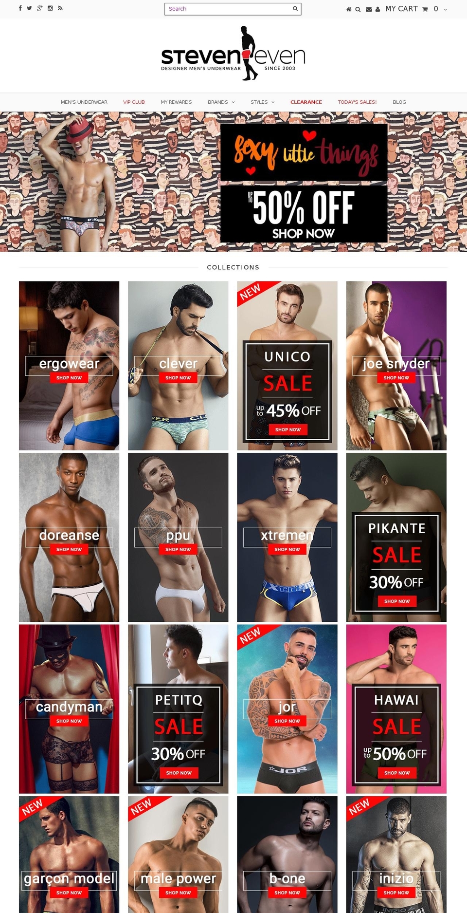 2xistunderwear.com — Shopify storefront screenshot