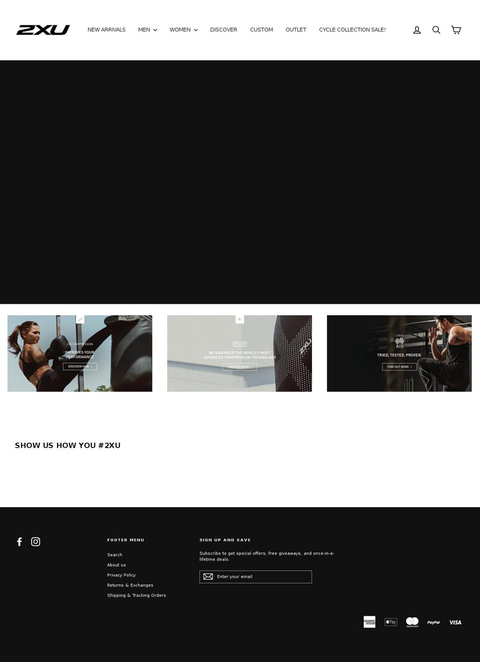 2xu.sg shopify website screenshot