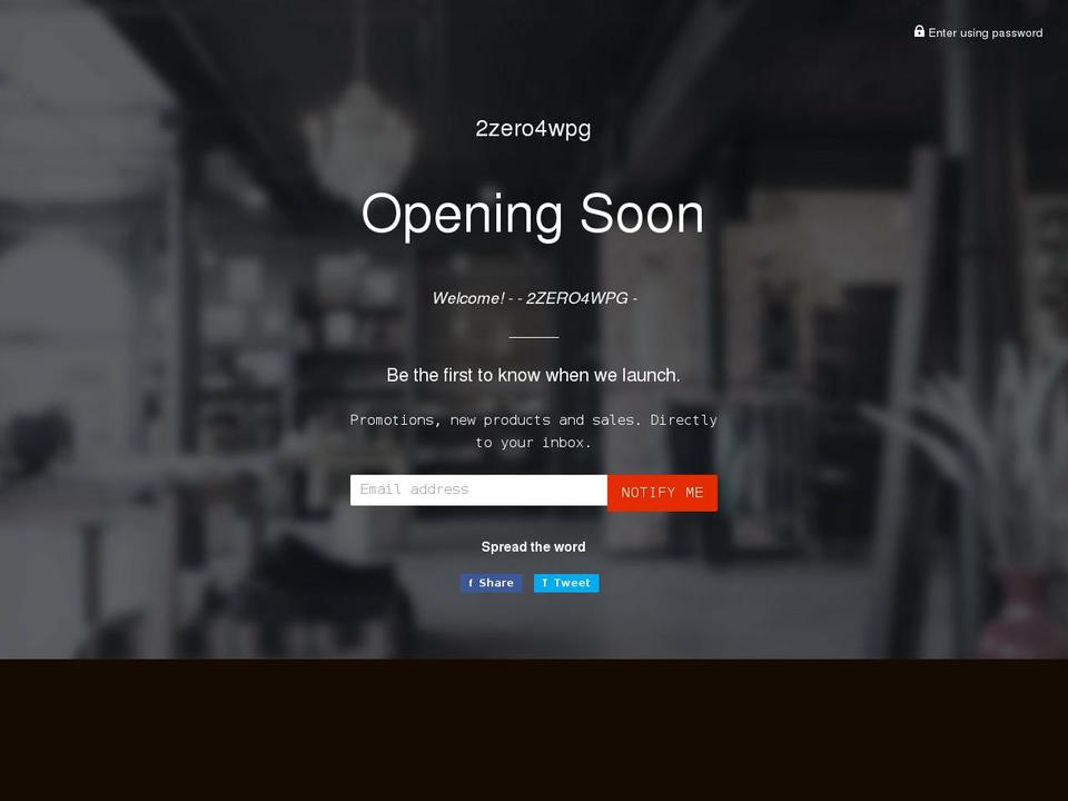 2zero4wpg.com shopify website screenshot