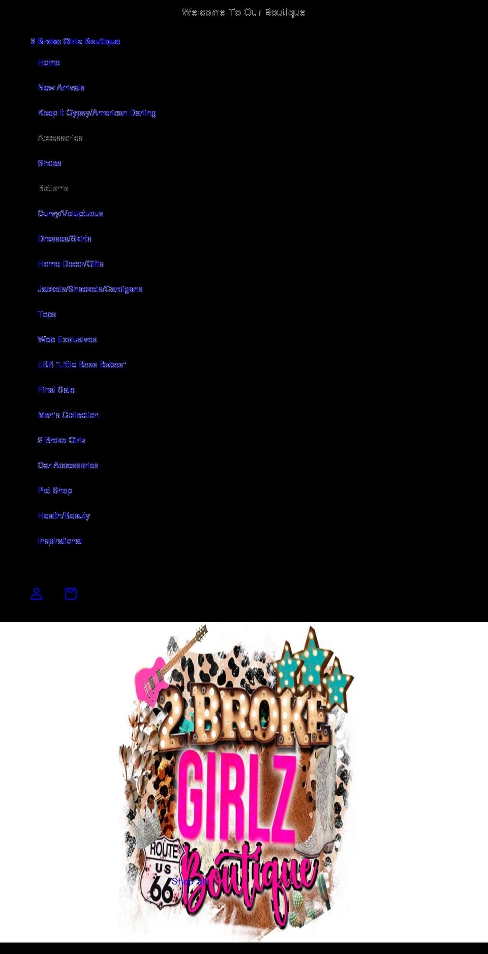 3-broke-girlz.myshopify.com shopify website screenshot