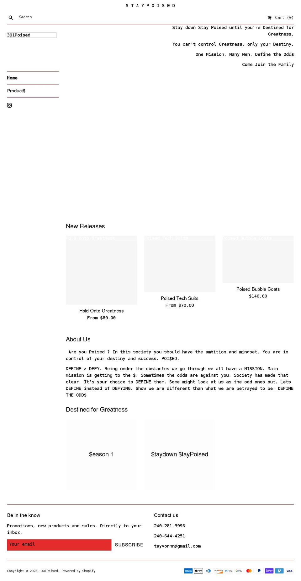 301poised.com shopify website screenshot