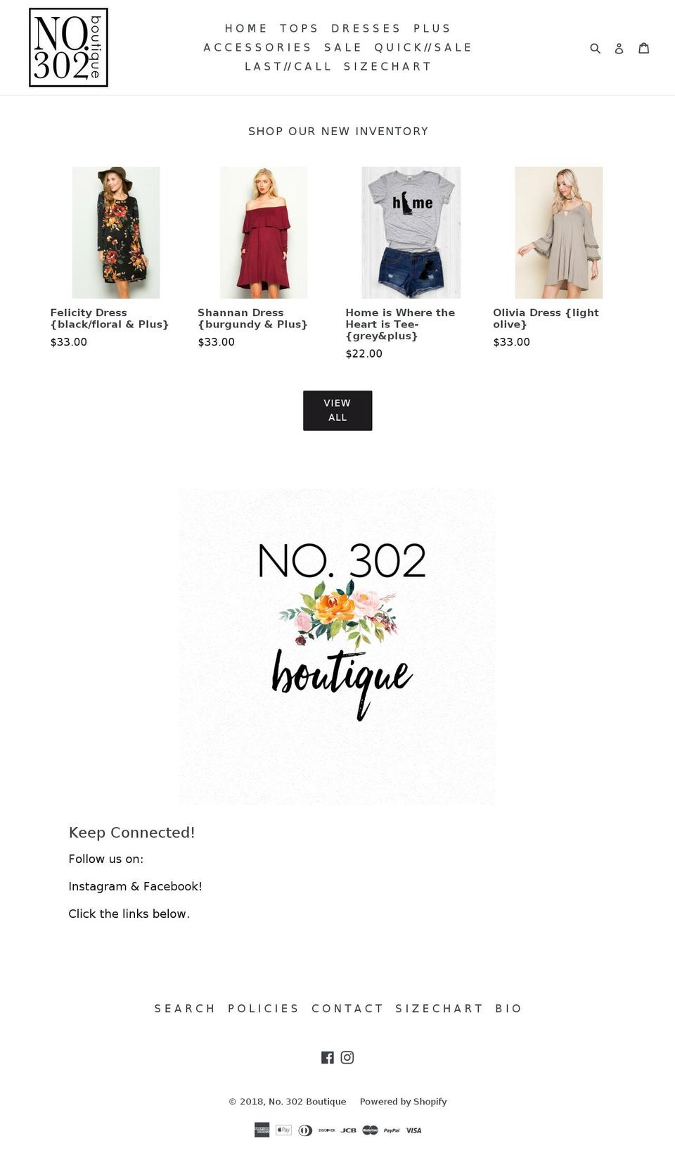 302boutique.com — Shopify storefront screenshot