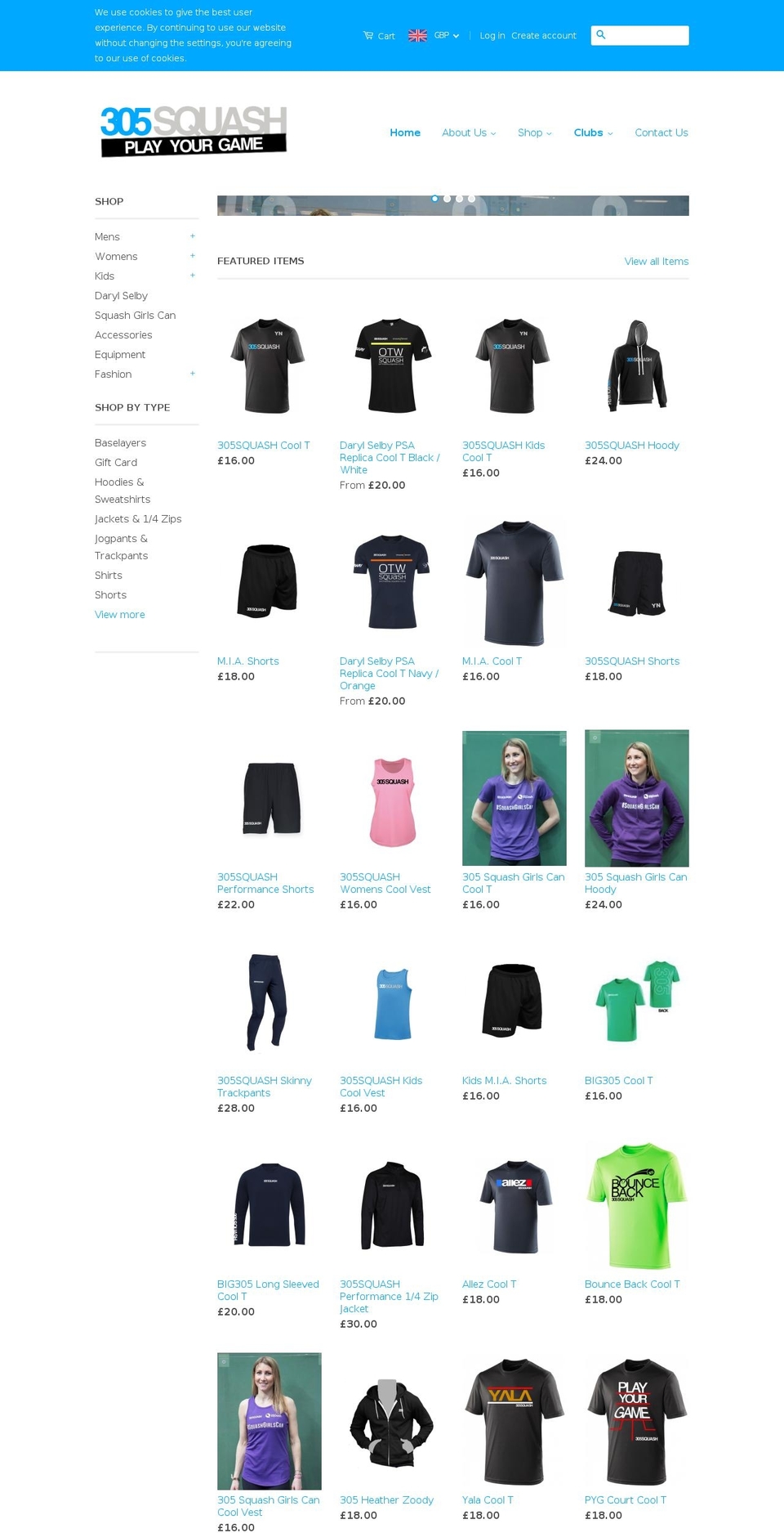 305badminton.com — Shopify storefront screenshot