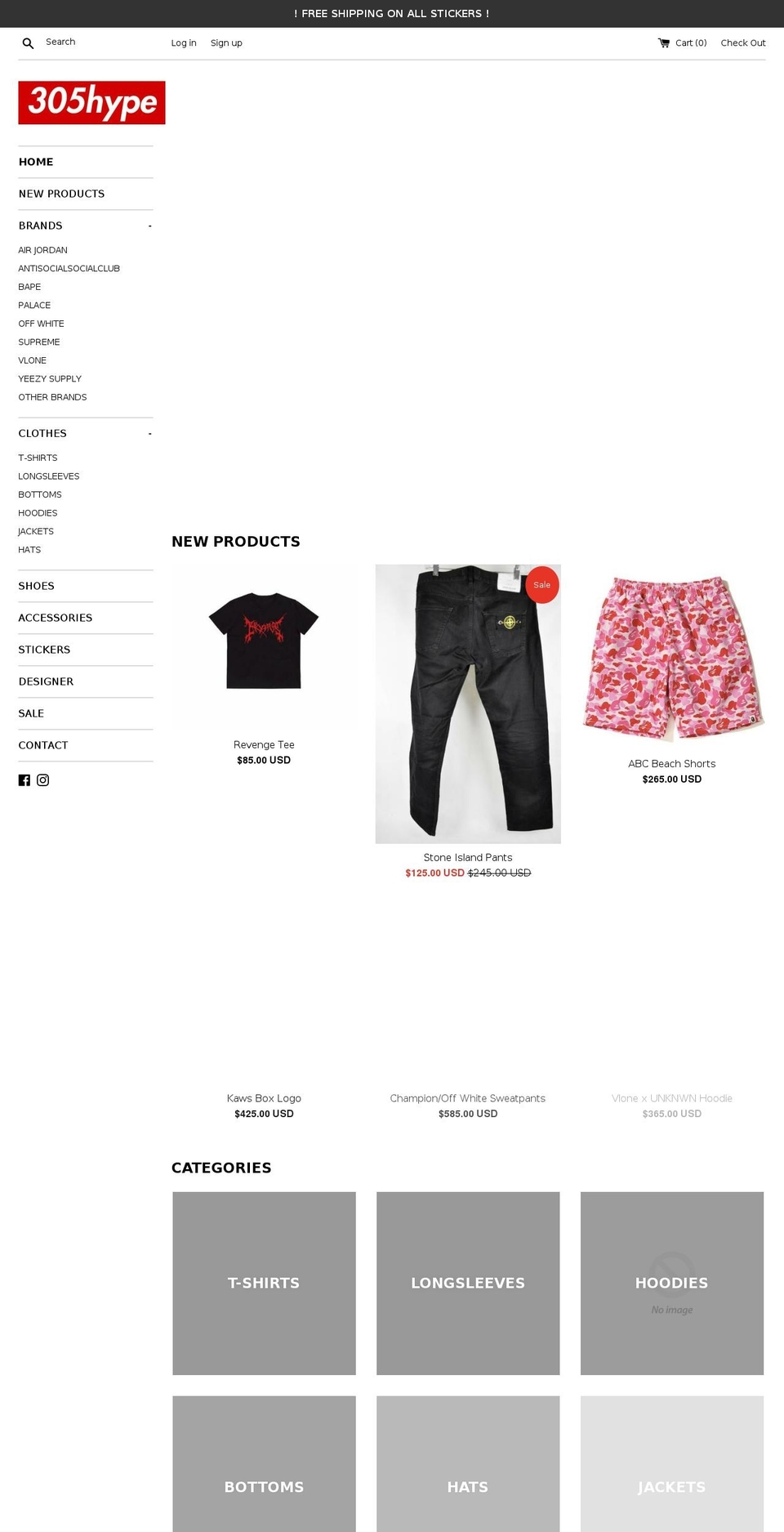 305hype.com — Shopify storefront screenshot