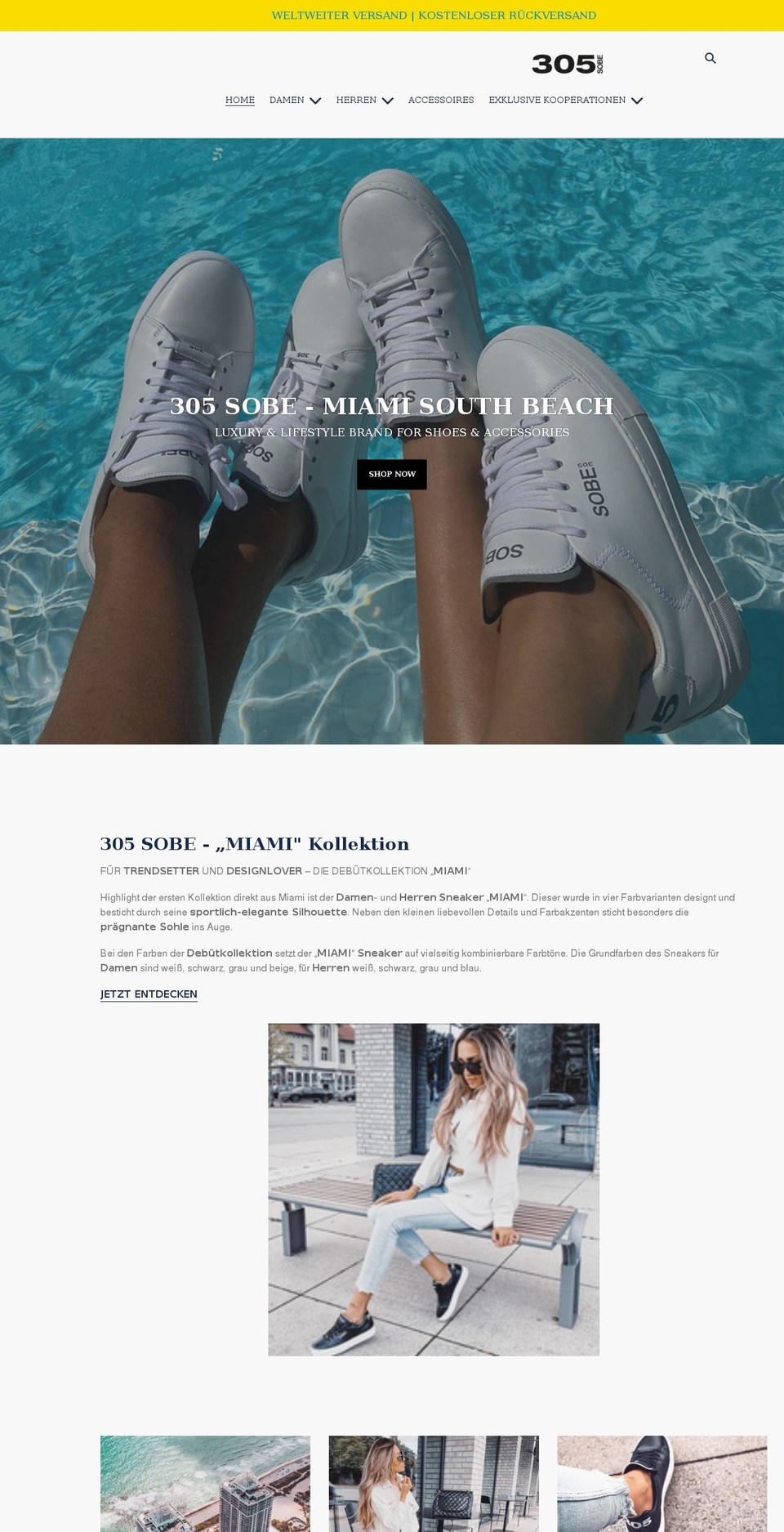 305sobe.com shopify website screenshot