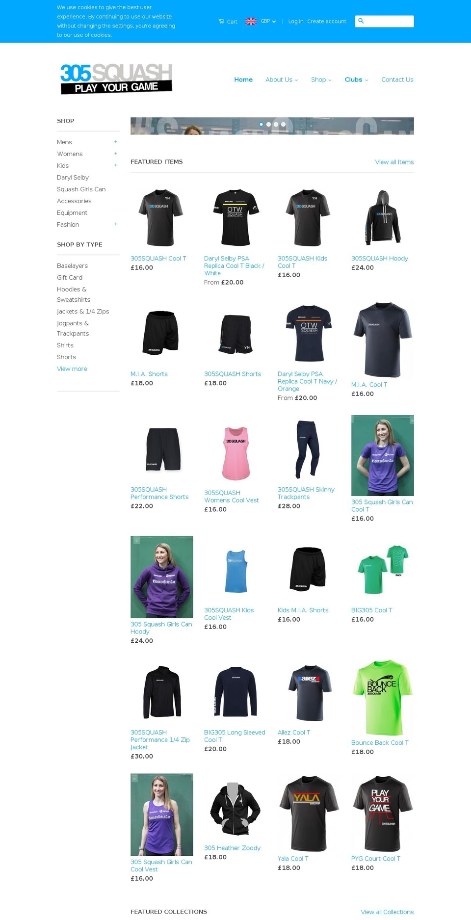 305squash.eu shopify website screenshot