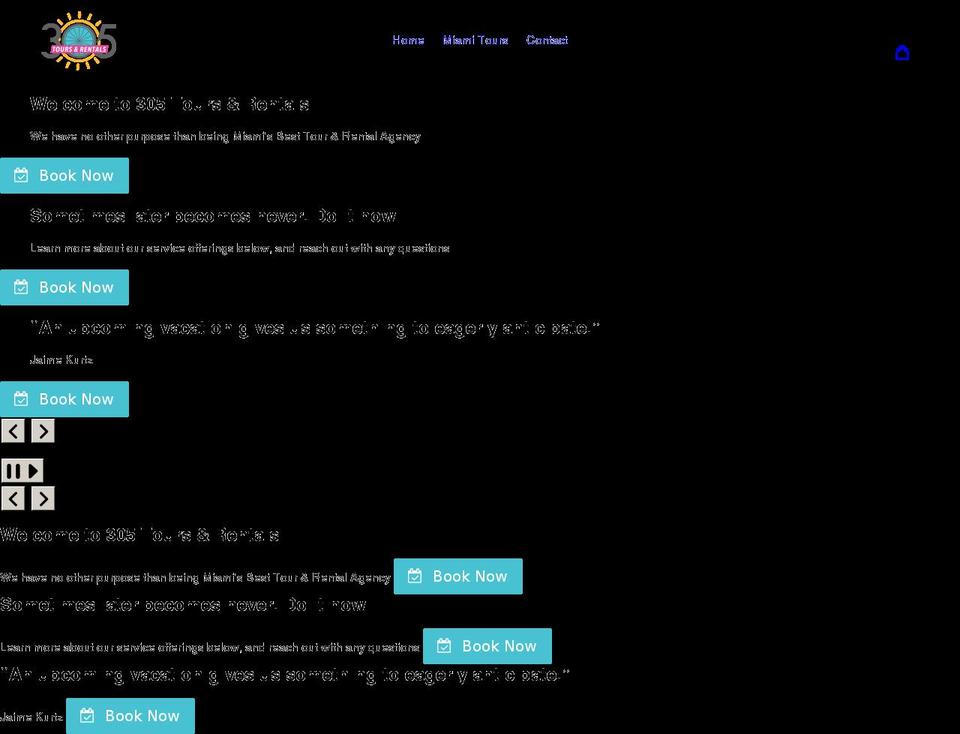 305toursandrentals.com shopify website screenshot
