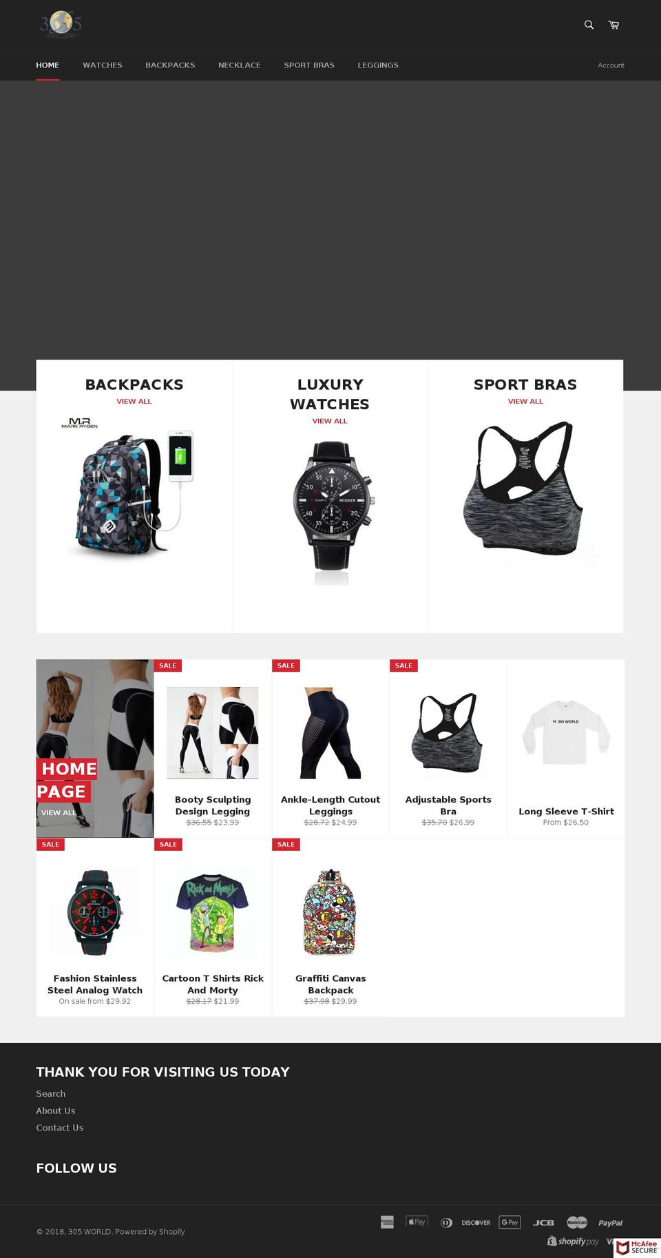 305world.com — Shopify storefront screenshot