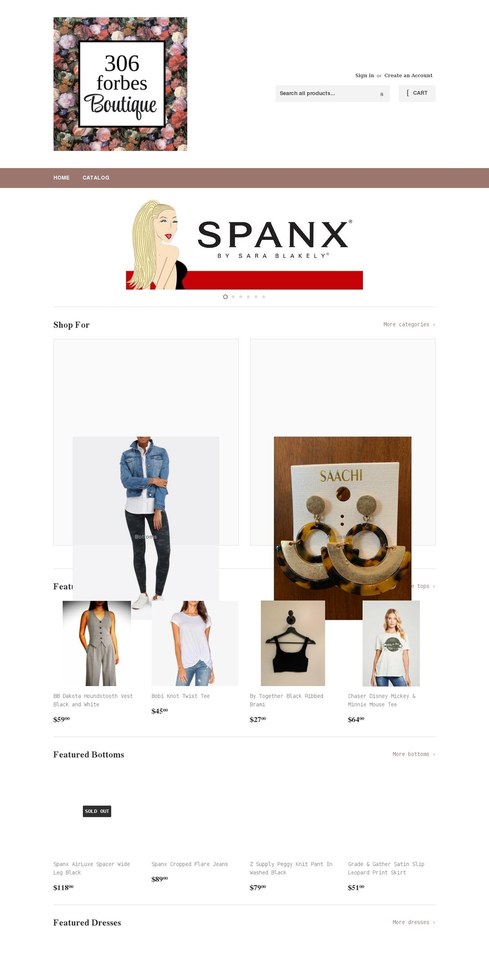 306forbesboutique.com shopify website screenshot