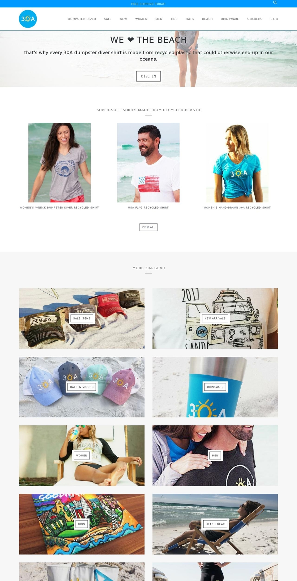 New 30A Theme Shopify theme site example 30alifeshines.com