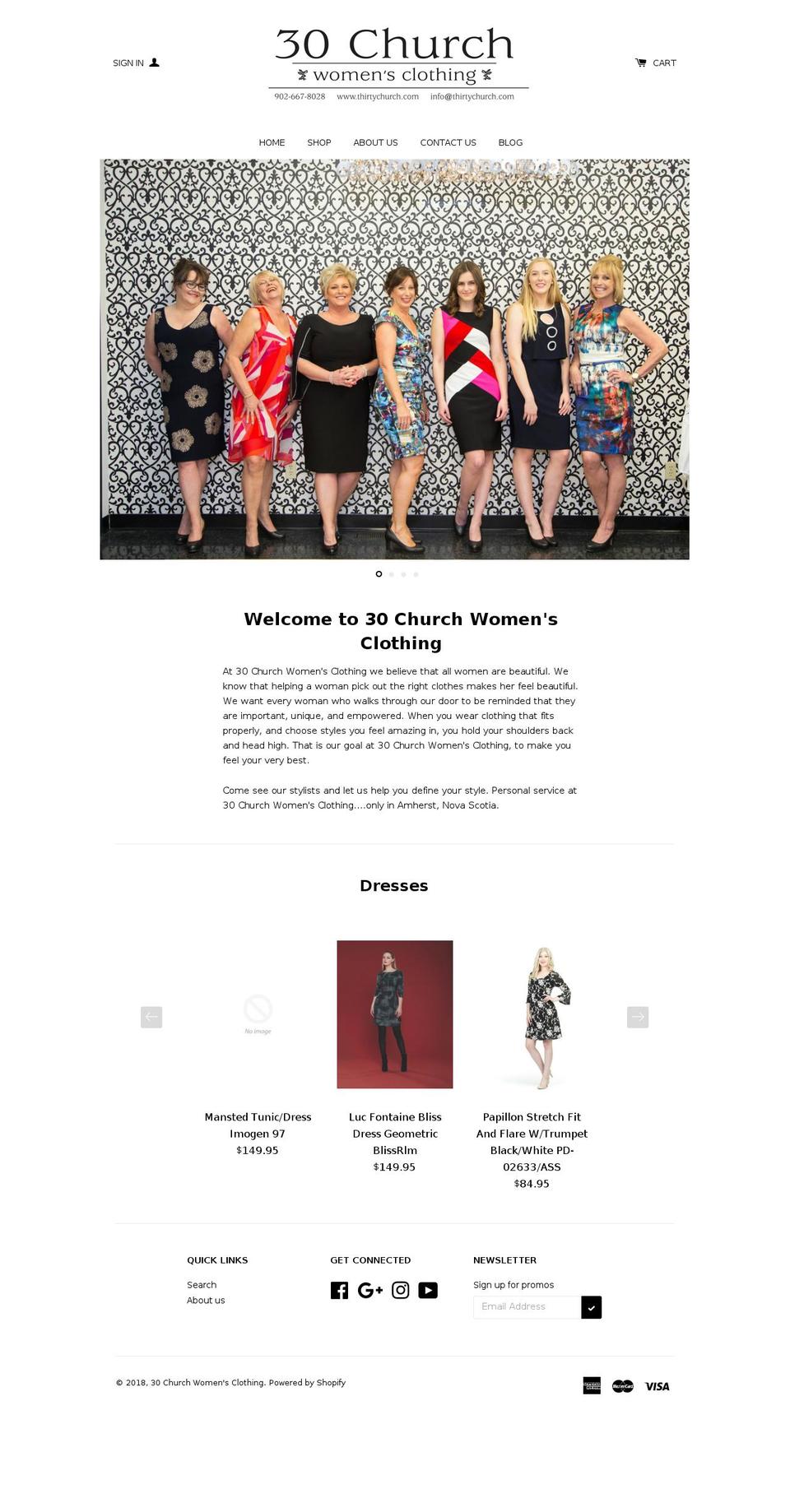 30church.com shopify website screenshot