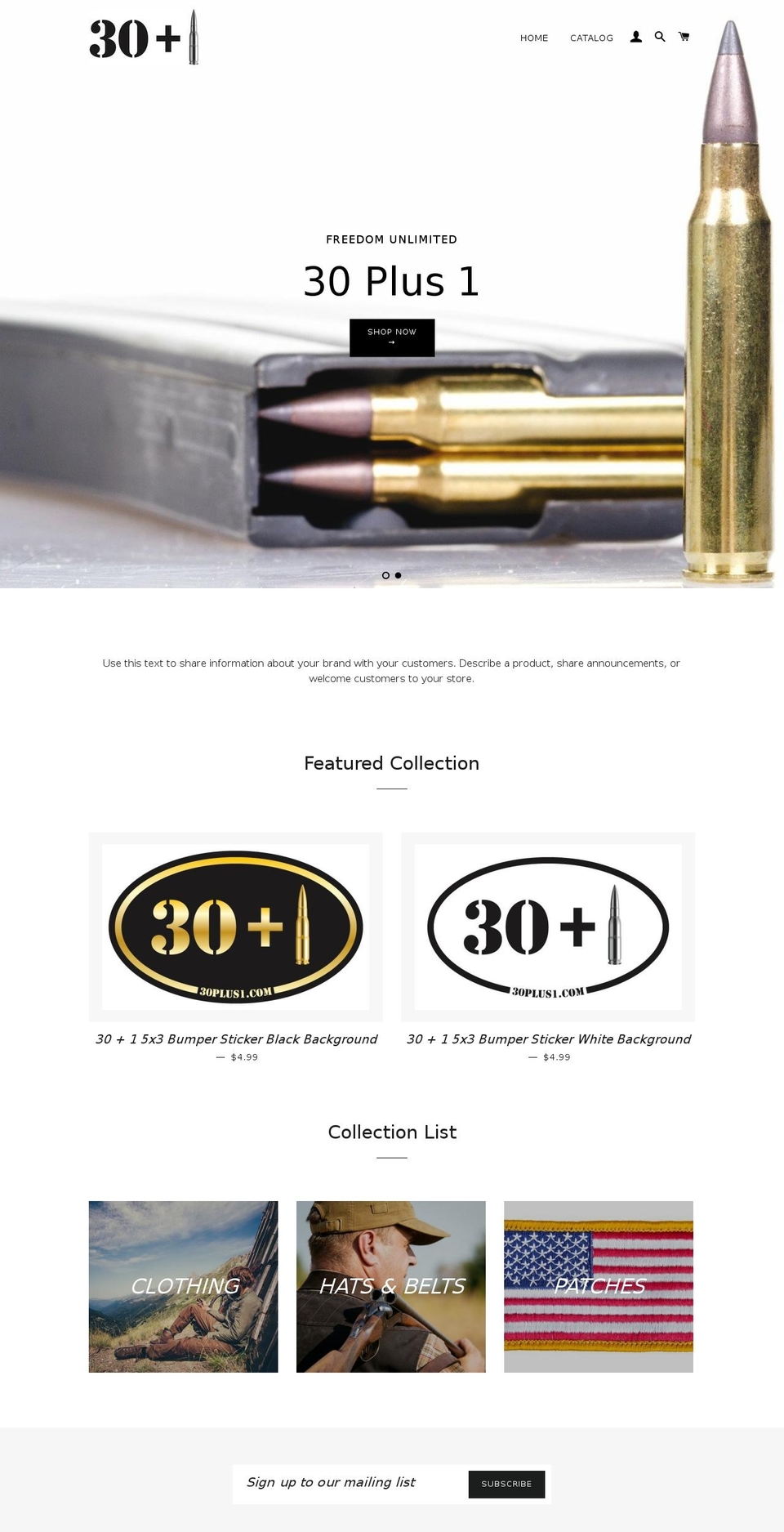 30plus1.com shopify website screenshot