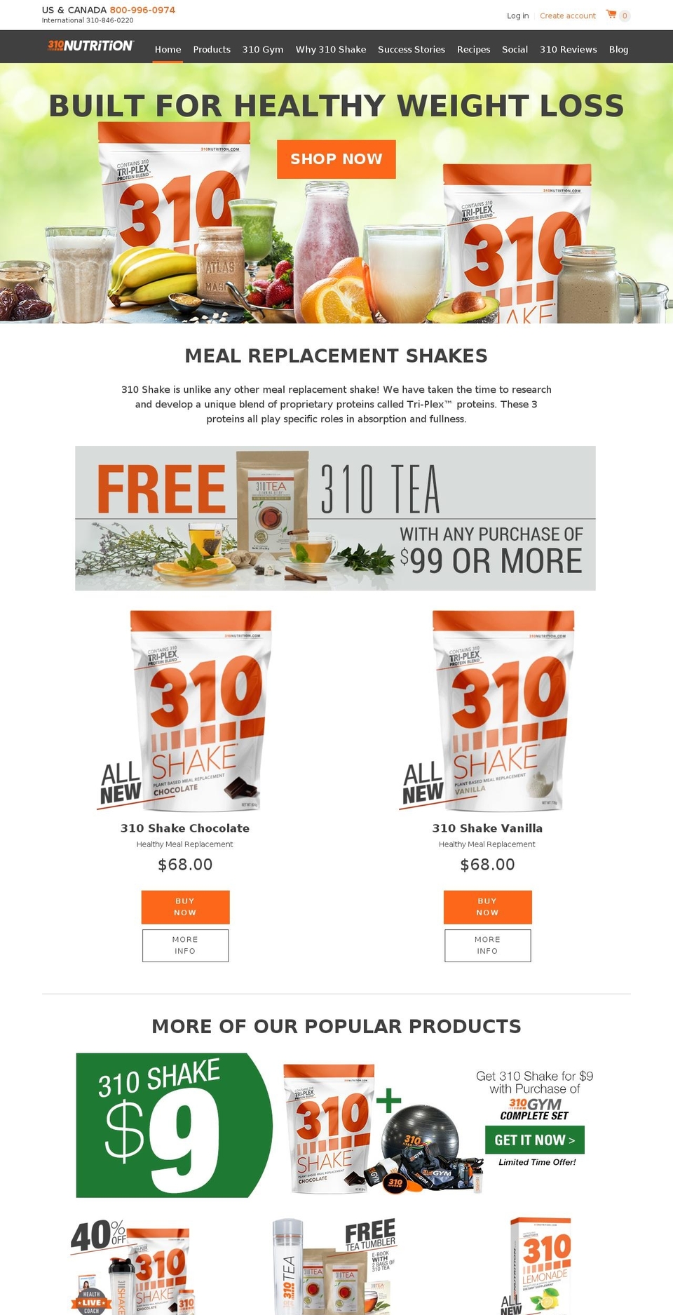 310nutrition.com shopify website screenshot