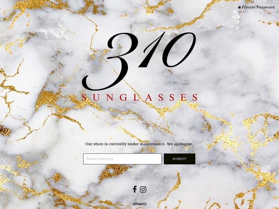 310sunglasses.com — Shopify storefront screenshot