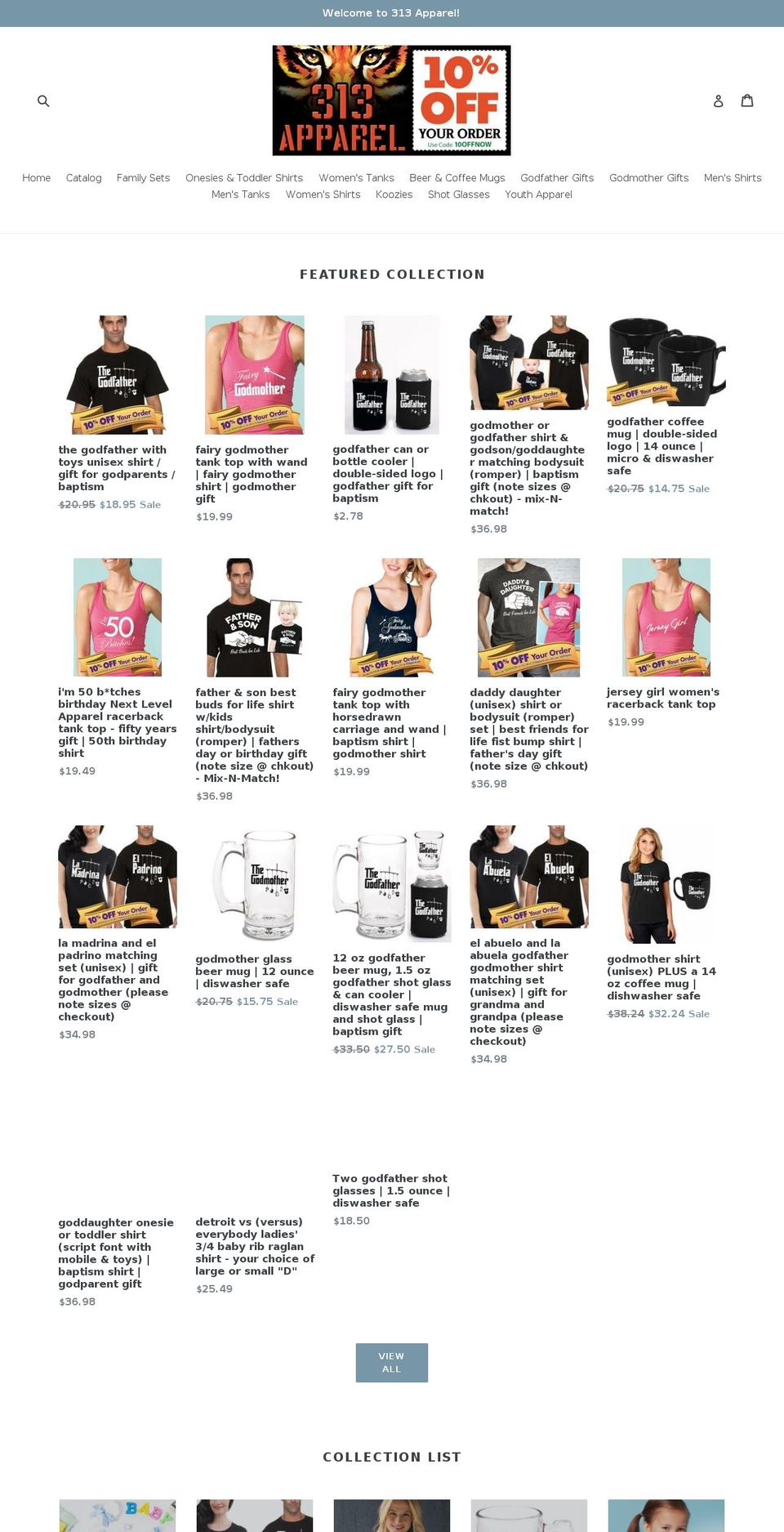 313apparel.com shopify website screenshot