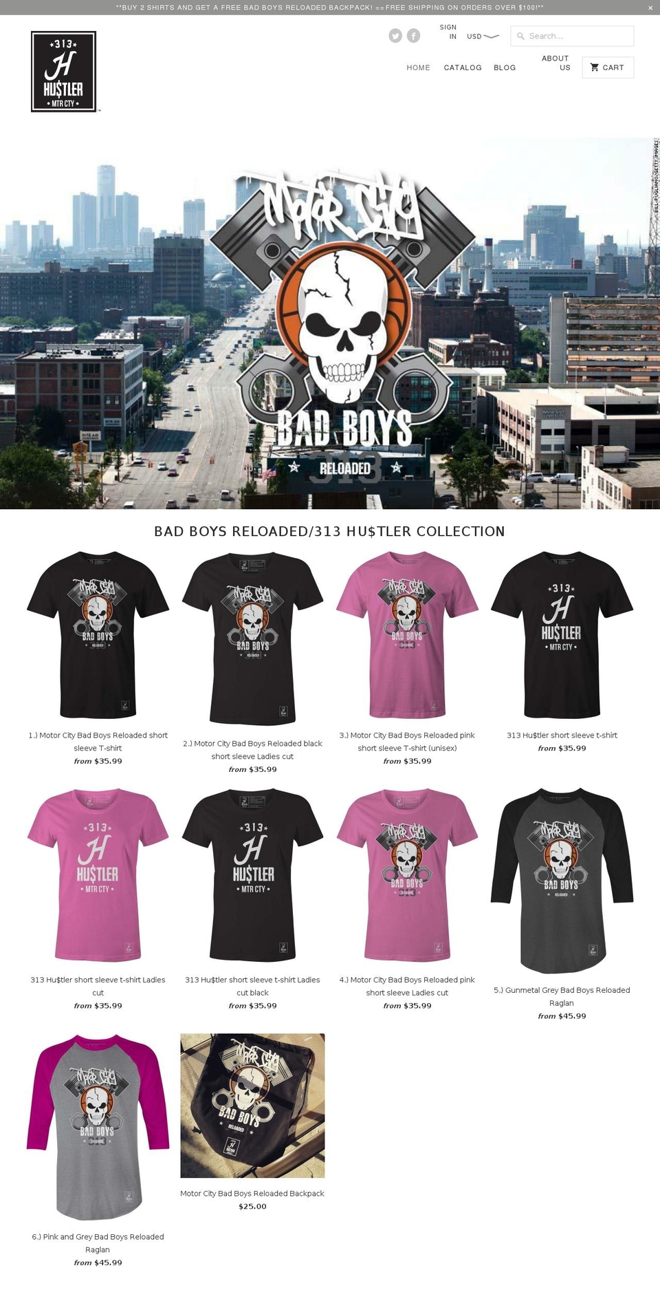 313hustler.com shopify website screenshot