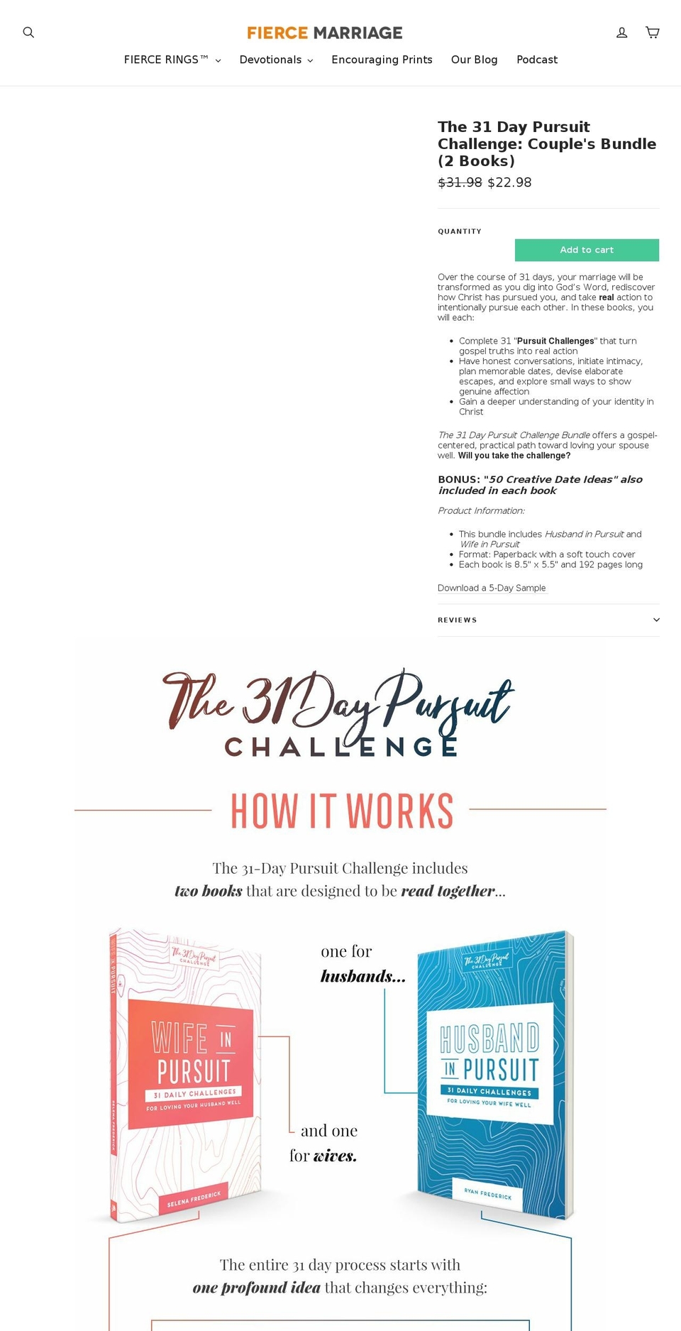 31daypursuit.com shopify website screenshot