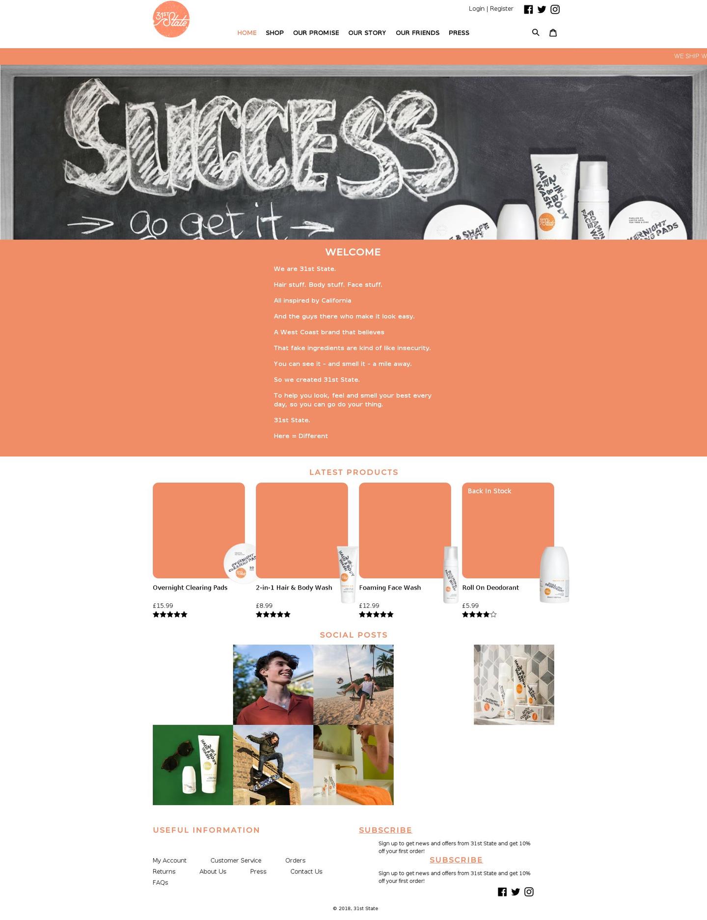 31st-state.com — Shopify storefront screenshot