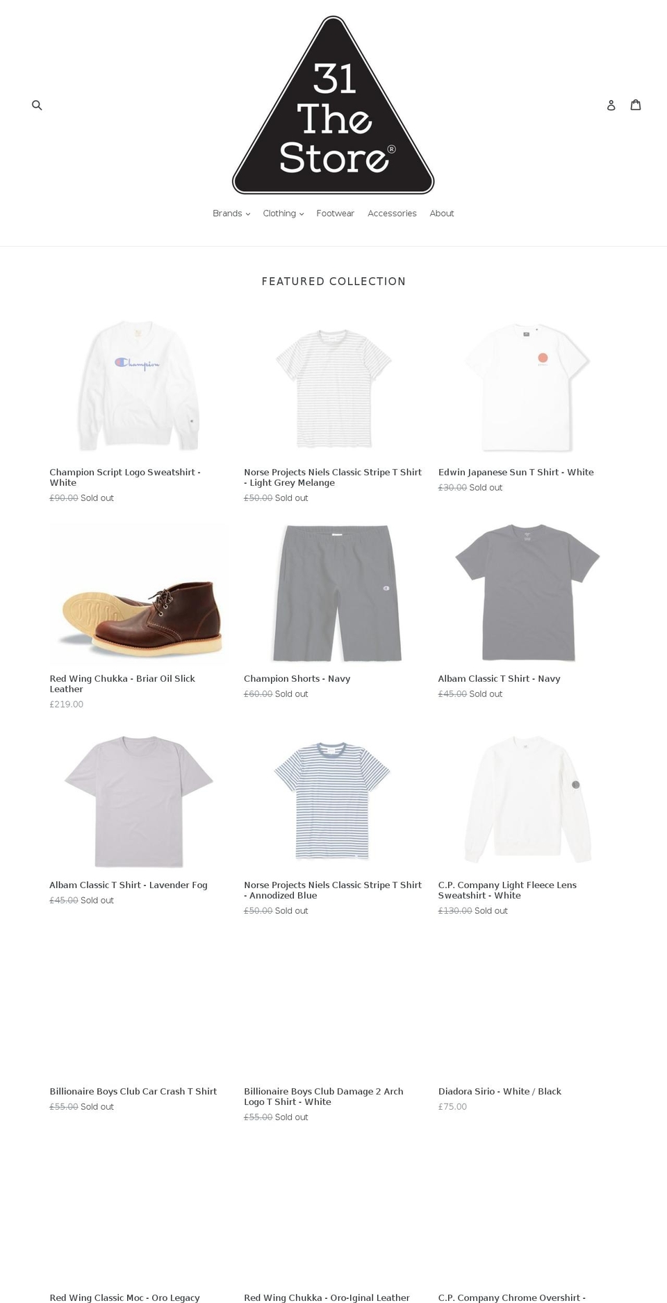 31thestore.com — Shopify storefront screenshot