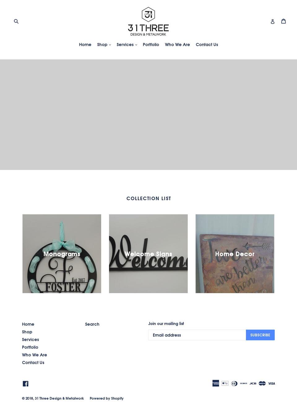 31threedesign.com — Shopify storefront screenshot