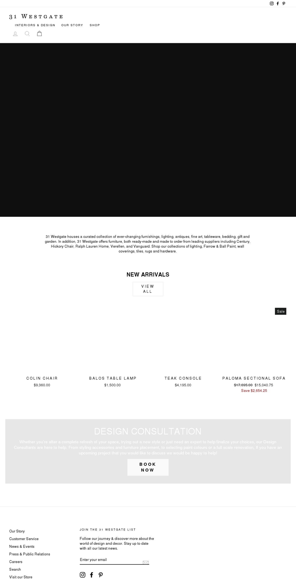 31westgate.myshopify.com shopify website screenshot