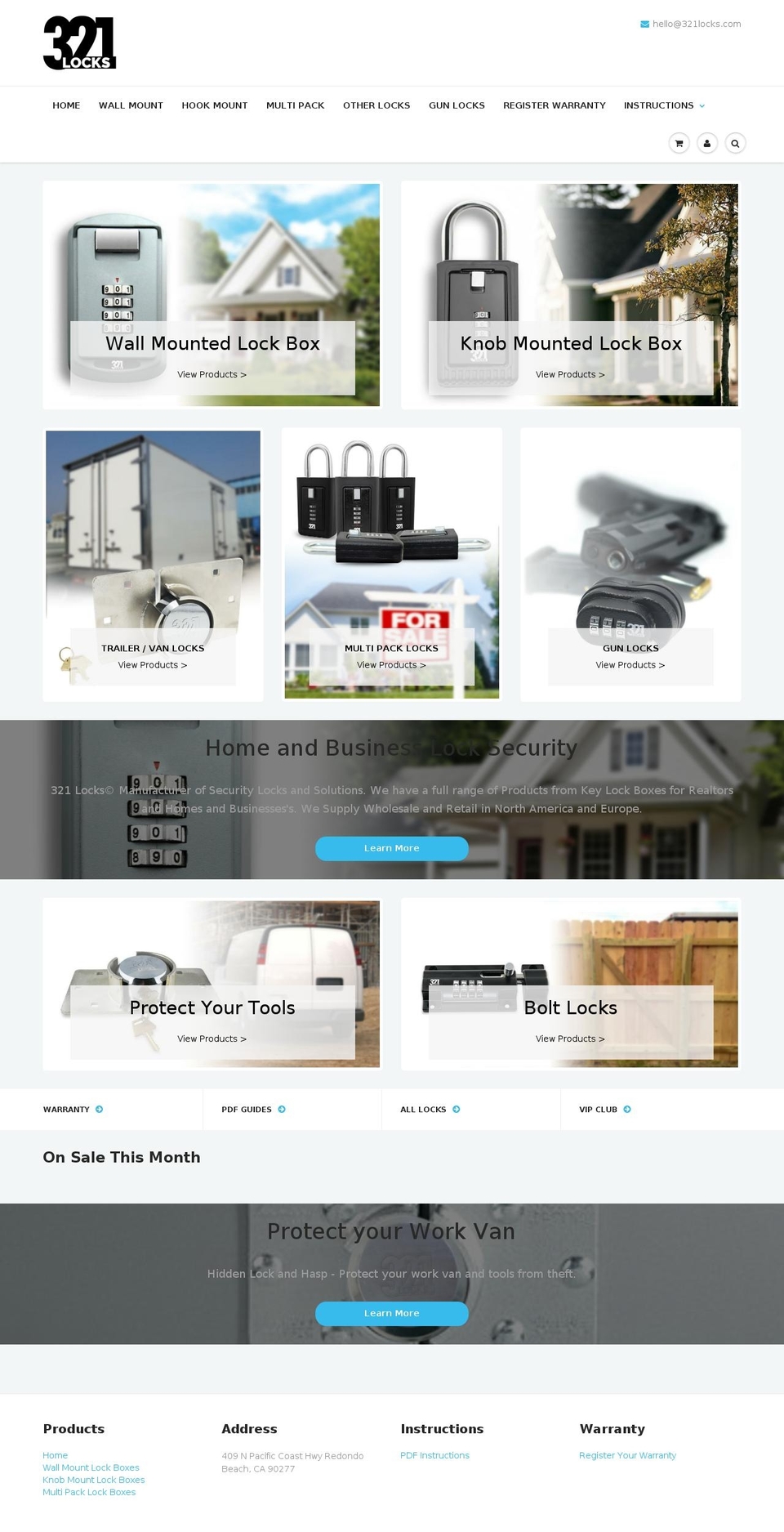 321locks.com shopify website screenshot