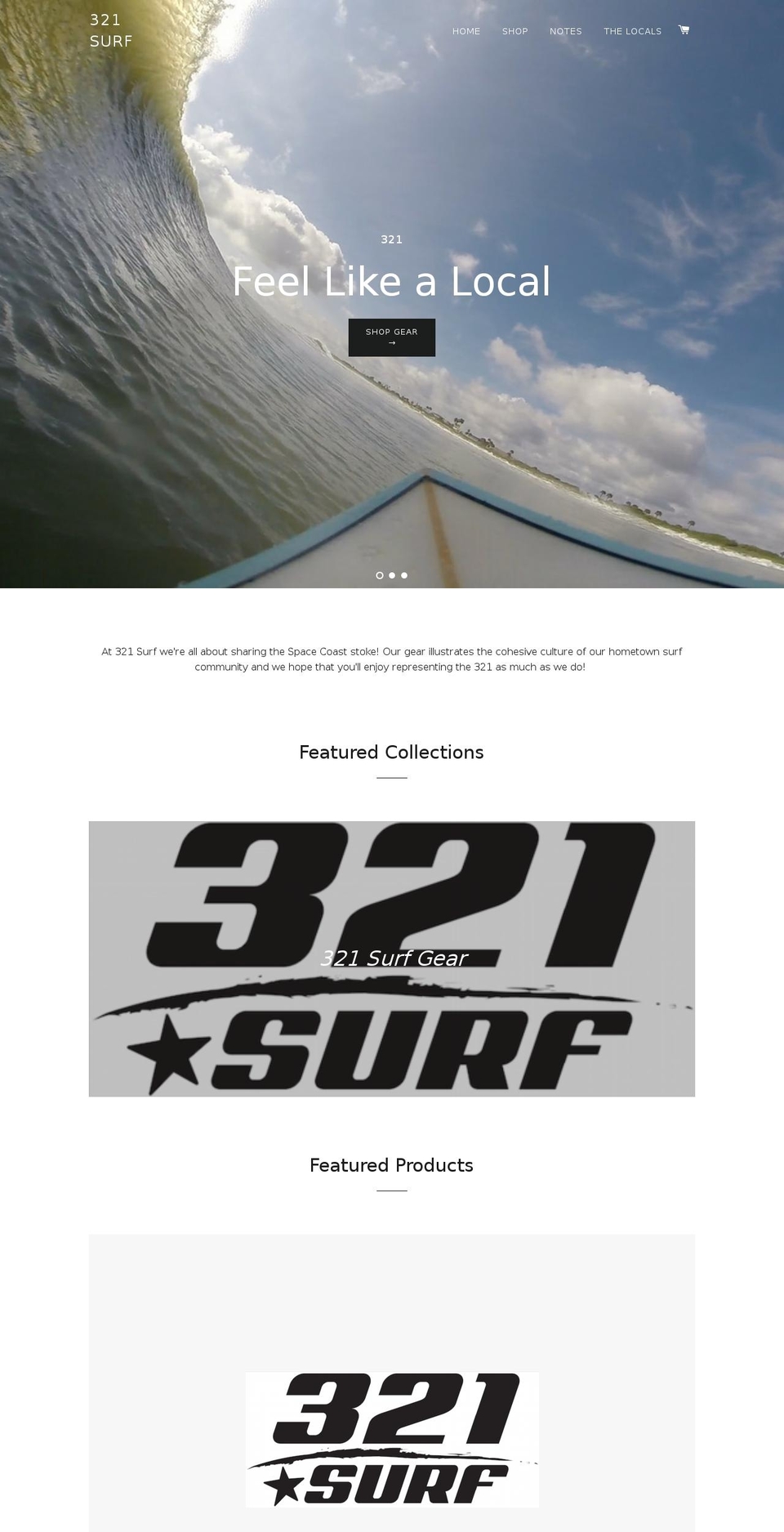 321surf.com shopify website screenshot