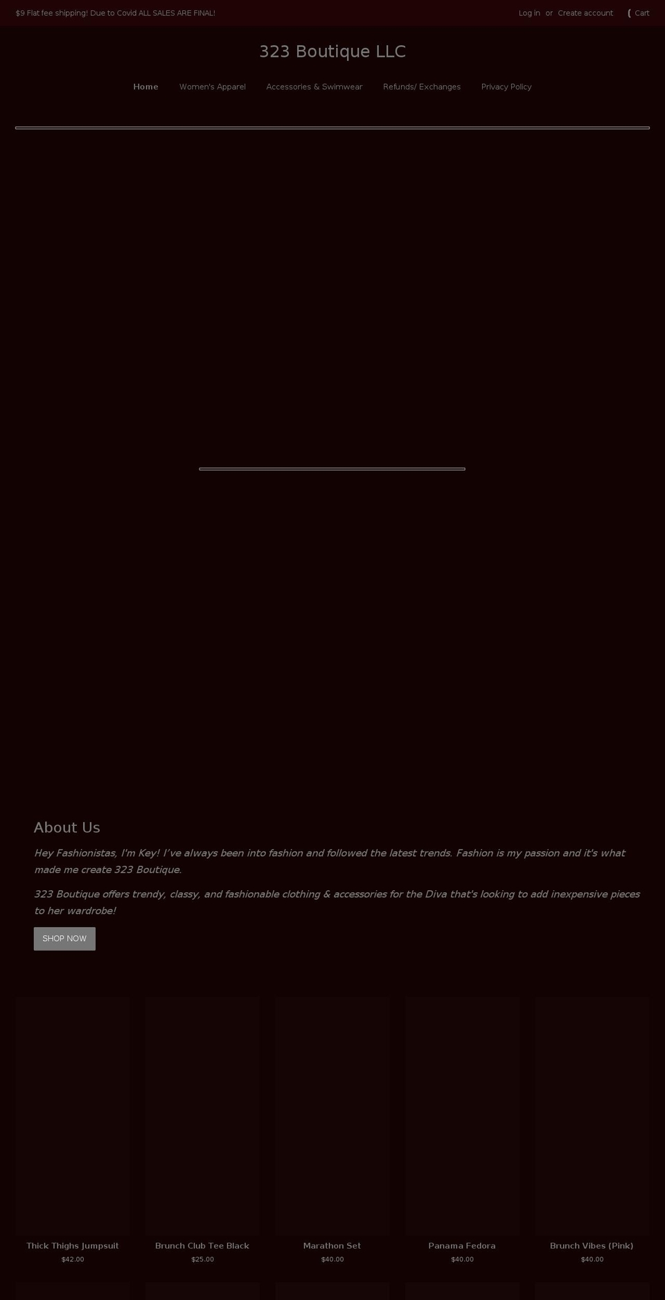 323boutique.com shopify website screenshot