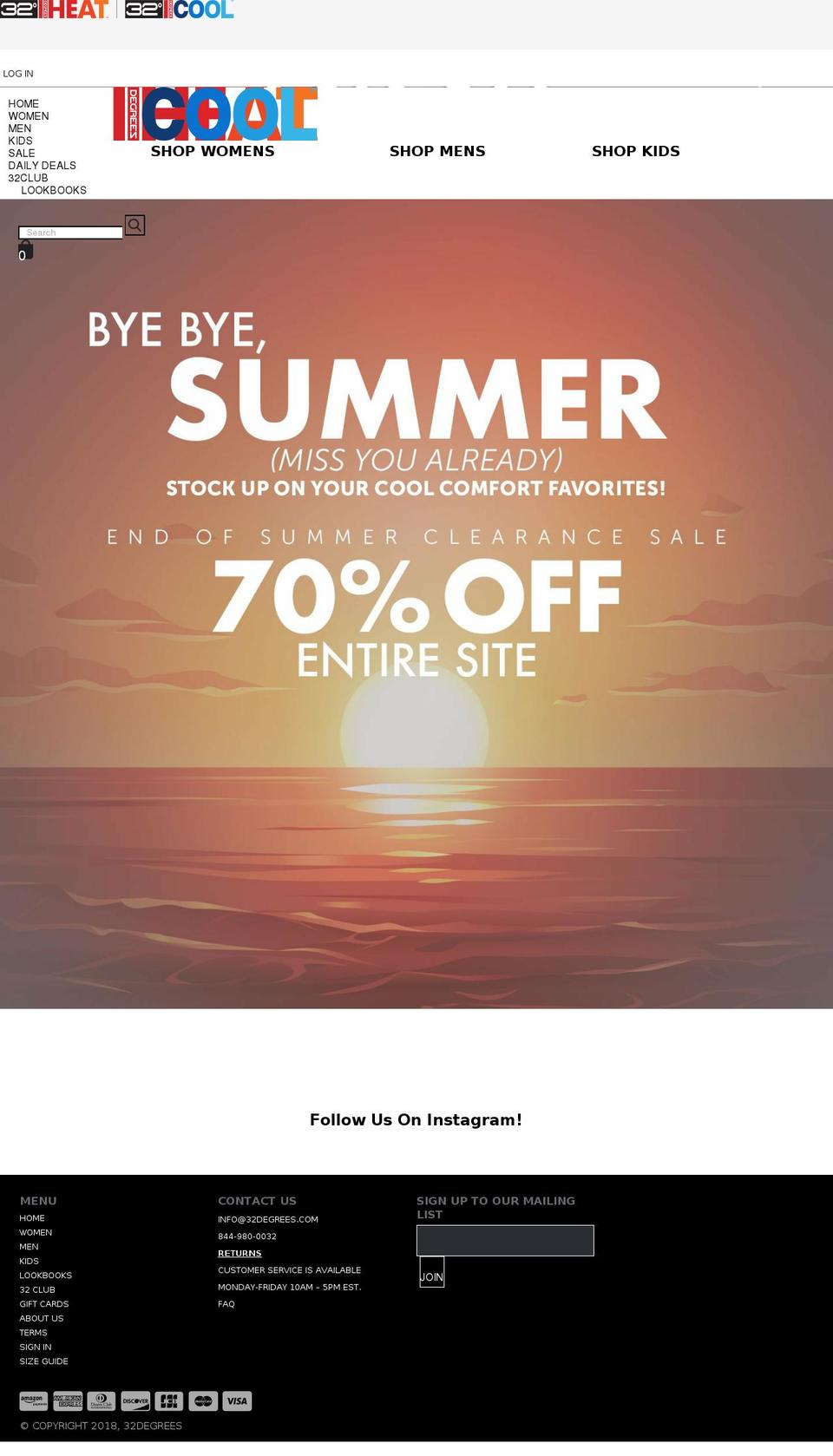 Theme Update - August 2018 Marquee Update 2 Shopify theme site example 32degreesapparel.com