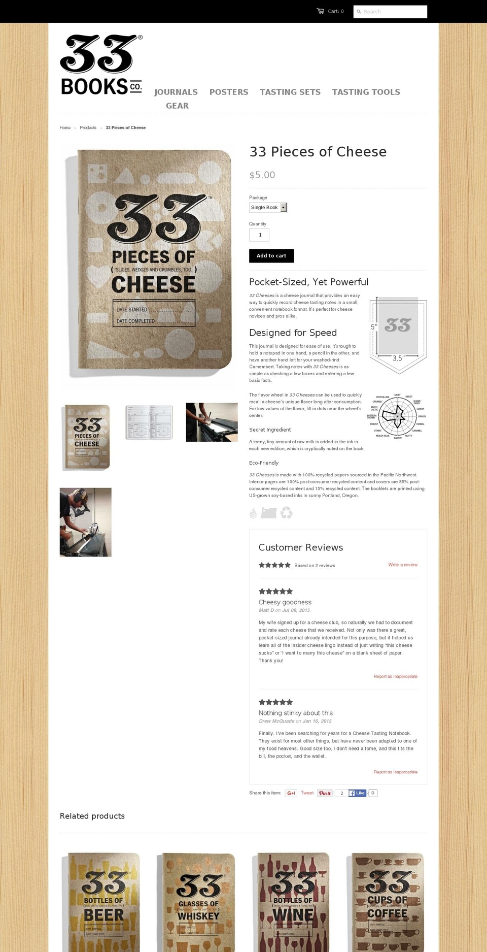 33cheeses.com shopify website screenshot
