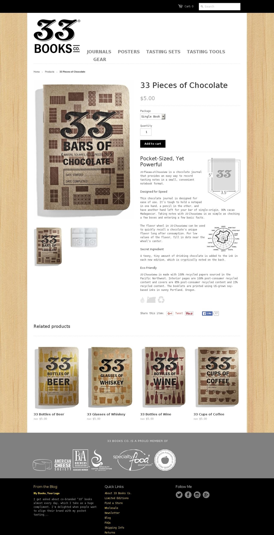 33chocolates.com shopify website screenshot
