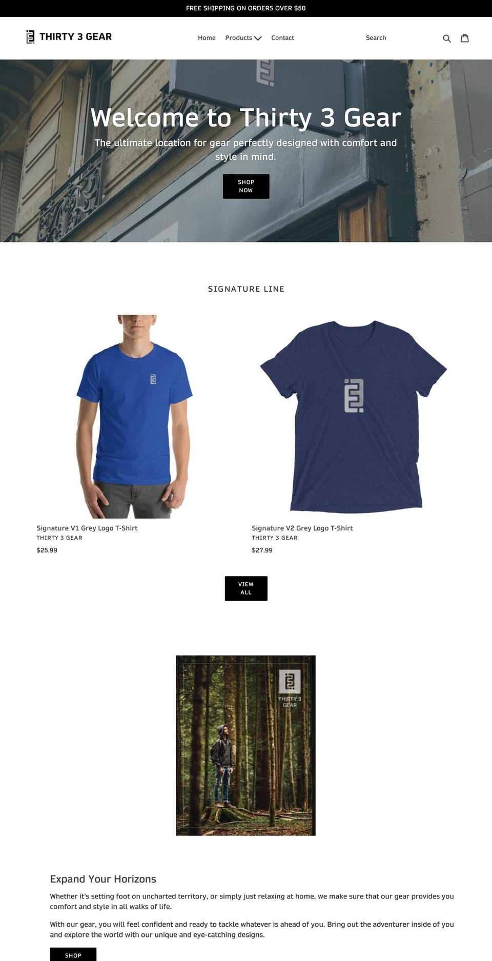 33gear.com — Shopify storefront screenshot